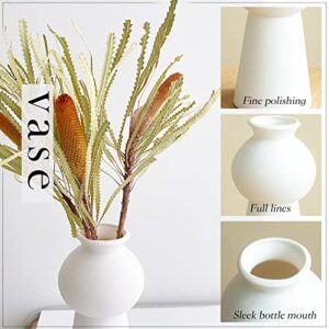 Vases for Decor Ceramic Flower Vase Room Decor Modern Rustic Home Decor Cute Small Vases Distinctive Shelf Decor Farmhouse Wall Boho DéCor White Vase