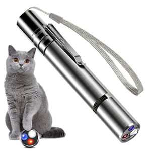 Laser Pointer for Cats, Small Cat Laser Toy, USB Laser Pen Kitten Toys, 7 in 1 Rechargeable Cat Toy Laser Light, Multiple Pattern Red Light for Dogs Pets