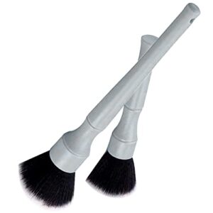 kingsea detailing brush set ultra soft car detail brushes scratch-free for elegant surfaces, interior panels, emblems, air vent, wheel nut, badges, dashboard (gray)