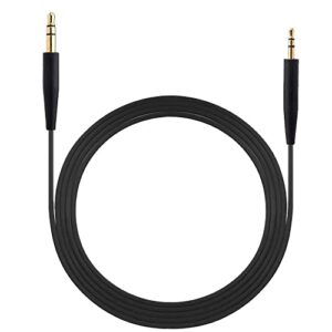 aquelo k490nc replacement 2.5 to 3.5mm audio cable aux cord compatible with akg k545 y45 y50 y55 y45bt y50bt wireless headphones (black), 140cm/4.6ft