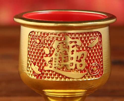 XIALON 7pcs/Set 5cm Buddha God Wealth Wine Cup Guanyin Wine Cup Copper Alloy Water Supply Cup