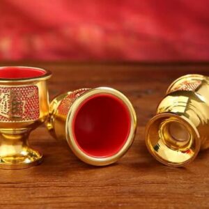 XIALON 7pcs/Set 5cm Buddha God Wealth Wine Cup Guanyin Wine Cup Copper Alloy Water Supply Cup