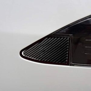 tfnbng carbon fiber decoration trim for electric car charging port fit for tesla model s