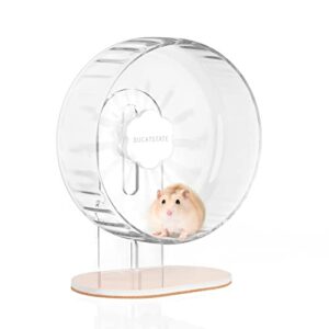 bucatstate hamster exercise wheel super-silent with adjustable base dual-bearing cage accessories quiet spinning running wheel for dwarf syrian hamster gerbils and other small animals