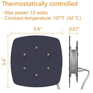 Ogioxam Bird Heater, Thermostatical Bird Warmer for Parakeets, IP67 Waterproof Bird Accessories and Supplies, 12V