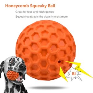 Ousiya Dog Chew Toys Aggressive Chewers - Puppy Teething Chew Toy Extra Durable Dog Toys for Small Medium Large Breeds Include Squeaky Balls Teeth Brush Rubber Chew Toys Interactive Play