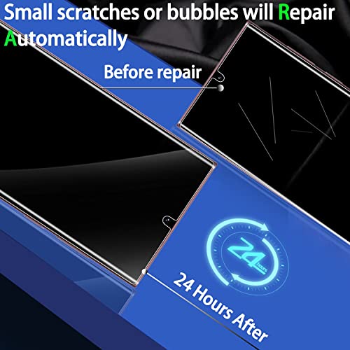 IMBZBK [3+3 Pack for Samsung Galaxy S22 Ultra 5G Screen Protector [Not Glass], 3 Pack Flexible TPU Film with 3 Pack Tempered Glass Camera Lens Protector, Fingerprint Suitable, Case Friendly