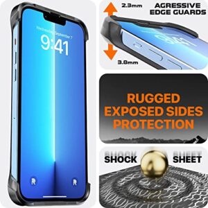 Phone REBEL iPhone 13 Pro Max Case [Flex Series] Exposed Sides for Comfort, Aramid Fiber, MagSafe Compatible, Protective Raised Corners, Slim Frameless Case for iPhone 13 Pro Max 6.7 2021 (Flex Black)