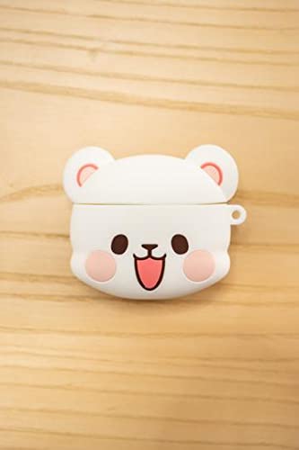 Milk Mocha Bear AirPods Silicone Carrying Shockproof Protective Case Cover - Compatible with Apple AirPods 1 & 2 (Milk)