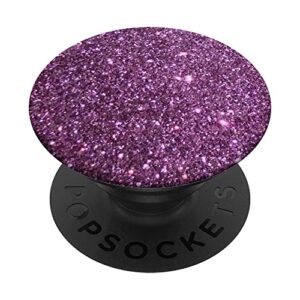 fashion elegant lavender purple-glitter design popsockets swappable popgrip