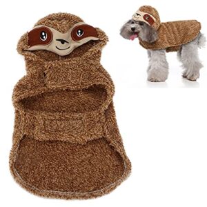 gloglow cat halloween costume, pet halloween suit halloween pet hoodie costume dog halloween costume fancy dress sloth style funny for dogs and cats