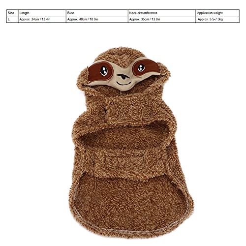 GLOGLOW Cat Halloween Costume, Pet Halloween Suit Halloween Pet Hoodie Costume Dog Halloween Costume Fancy Dress Sloth Style Funny for Dogs and Cats