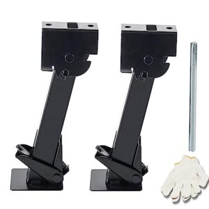 Set of 2 Trailer Stabilizer Leveling Jacks Folding Telescoping Legs for Travel RV Camper - 1000lbs Capacity Each