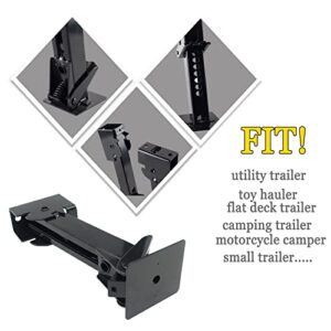 Set of 2 Trailer Stabilizer Leveling Jacks Folding Telescoping Legs for Travel RV Camper - 1000lbs Capacity Each