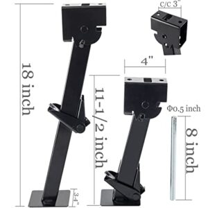 Set of 2 Trailer Stabilizer Leveling Jacks Folding Telescoping Legs for Travel RV Camper - 1000lbs Capacity Each