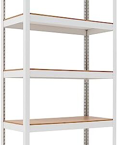 HOMEDANT House 5-Tier Laminated Metal Shelving Unit Adjustable Storage Utility Rack Heavy Duty Shelves Organization Multipurpose Shelf Kitchen Garage Pantry Closet 1Pack