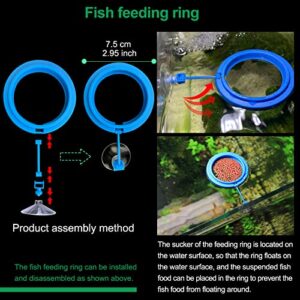 11.8 Inch Shrimp Feeding Tube with Shrimp Feeding Dish，Shrimp Feeding Bowl with Suction Cup，Feeding Tube Cleaning Brush，Aquarium Feeder with Bulb，Feeding Ring，Aquarium Sucker Feeding clamp,Fish net