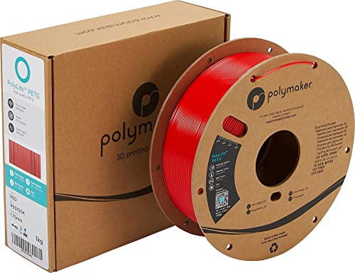 Polymaker PETG Filament Bundle, PETG 3D Printer Filament 1.75mm - PolyLite PETG Filament 1.75 PETG Bundle of 3, Black/White/Red