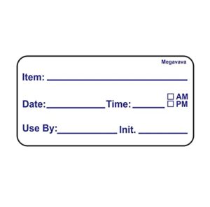 megavava food labels for for home and restaurant use-500 mason jar labels removable fridge freezer labels for food containers prep - canning labels, and pantry storage 1x2 inch size