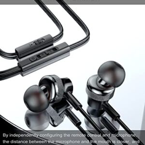 Wired Earbuds with Microphone,3.5MM in-Ear Earphone Noise Isolated&Volume Control for Sports Running Workout Compatible for Laptop & Desktop Computers, Game Players and Other Audio Players 8.2FT