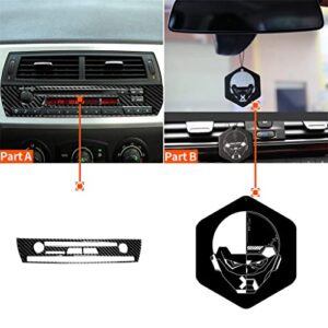 Carbon Fiber Decoration Cover Trim Sticker Compatible with BMW Z4 E85 2003-2008 (Carbon Fiber A, Radio Panel Cover B)