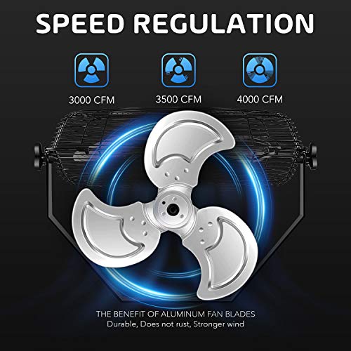 Simple Deluxe 18 Inch Industrial Wall Mount Fan 1 Pack