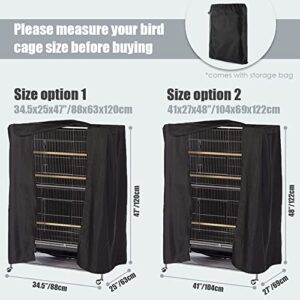 Gicov Bird Cage Cover Good Night Birdcage Cover Breathable Washable Material Parrot Cage Protection Waterproof Bird Critter Cat Cage Shading Cover Easy On and Off