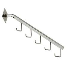 achmadanam 5 hook waterfall hook, for wall mount system square tubing 18" l chrome 1 pc, for clothes hangers
