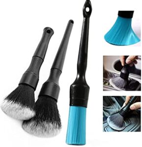 aoof gap cleaning brush, car interior detail brush, super soft 3-piece set, car wash tool
