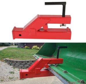 gooeap clamp on trailer hitch tractor ball bucket trailer receiver hitch 2" hitch mount adapter compatible with deere bobcat tractor bucket red