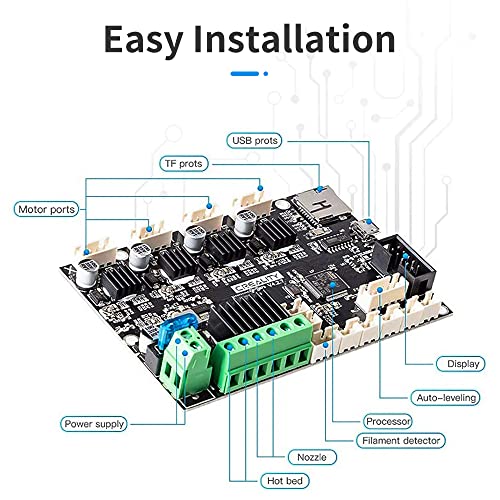 Official Creality 3D Printer Upgraded Silent Board Motherboard V4.2.7 with TMC2225 Driver Marlin 2.0.1 for Ender 3/ Ender 3 V2/ Ender 3 Pro/Ender 3 Max/Ender 5