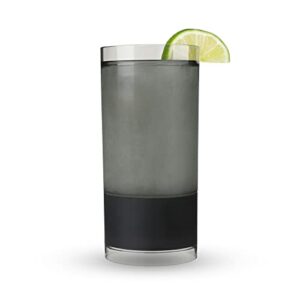 HOST Cocktail Freeze Tumbler, Frozen Cocktail Glass, Double Walled Insulated Glasses, Iced Coffee Tumbler, BPA Free Drink Cooler, 10 oz., Black