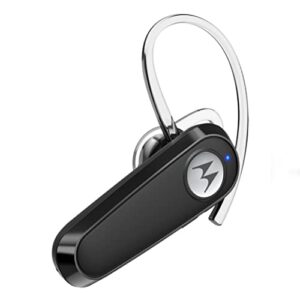 motorola bluetooth earpiece hk125 in-ear wireless mono headset for clear voice calls - lightweight, comfortable design - 6.5 hour talk time, voice assistant compatible, multipoint connectivity