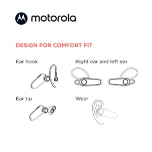 Motorola Bluetooth Earpiece HK125 in-Ear Wireless Mono Headset for Clear Voice Calls - Lightweight, Comfortable Design - 6.5 Hour Talk Time, Voice Assistant Compatible, Multipoint Connectivity