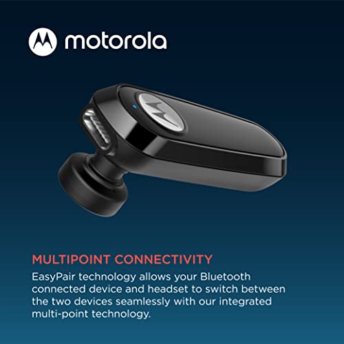 Motorola Bluetooth Earpiece HK125 in-Ear Wireless Mono Headset for Clear Voice Calls - Lightweight, Comfortable Design - 6.5 Hour Talk Time, Voice Assistant Compatible, Multipoint Connectivity