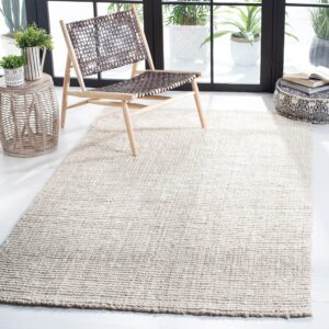 safavieh natural fiber collection area rug - 8' x 10', bleach & ivory, handmade farmhouse jute, ideal for high traffic areas in living room, bedroom (nf747b)