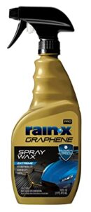 rain-x pro 620183 graphene spray wax, 16oz - enhances gloss, slickness and color depth of painted surfaces while repelling dust, dirt and debris, extending existing wax protection, gold