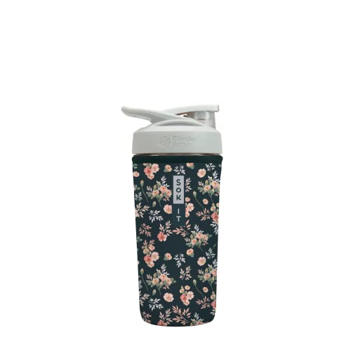 Sok It Botl Sok Water Bottle Sleeve Insulated Neoprene Cover (Grey Rose, Fits 28oz Blender)