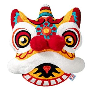 3d dancing lion cushion chinese traditional lucky lion embroidery cushion