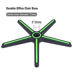 Frassie 28 inch Gaming Chair Base Replacement with 5 Casters, Nylon Heavy Duty Office Chair Base Part