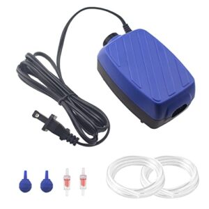 fyd 4w aquarium air pump 1.8l/min*2 dual outlet with accessories for up to 50 gallon fish tank