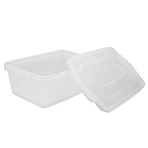 CadineUS 16 Quart Clear Storage Bins, Plastic Tubs with Lids for Storage, 2-Pack