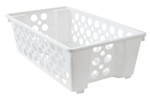 organize your home short slide-it baskets, 2 pack, stacking and sliding modular storage, great organizing bins for pantry, closet, bedroom, office, and all storage, 14” x 8.9” x 4.5”