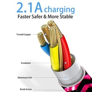 Teeind USB C Angle Cord: [90 Degree/6ft/4Pack] Nylon USB C Cable Compatible with Samsung Galaxy S10/S10e/9/Note 10, Charger Cable-[Blue/Black/Magenta/Purple]