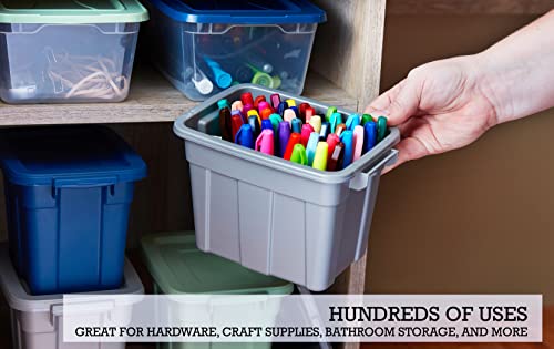 Organize Your Home Small Spaces Colorful Storage Bins with Lids, 6 Pack, Stackable Small Plastic Containers for Organization and Storage, Great for Home or Office, 1.7 Quart Bins with Lids