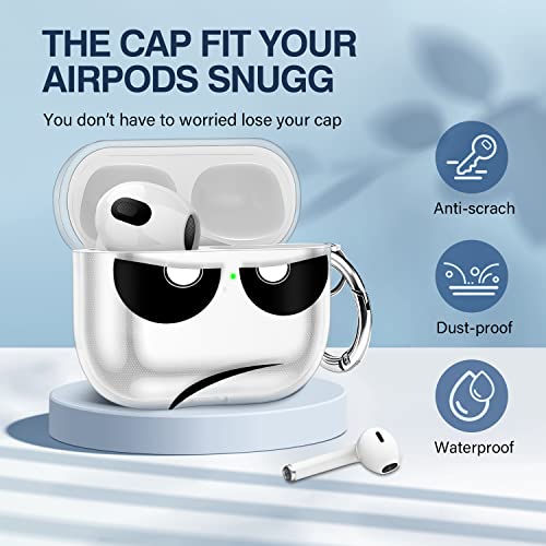 Youtec for Airpods 3 Case 2021, Don't Touch Me for Airpods Cover with Keychain Soft Cute Shockproof Cover for Women Men Compatible with for Airpods 3 Charging Case -Transparent