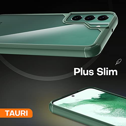 TAURI [5 in 1] Shockproof Designed for Samsung Galaxy S22 Plus Case 5G 6.6 Inch, with 2 Pack Tempered Glass Screen Protector + 2 Pack Camera Lens Protector [Military Grade Protection] Slim Cover