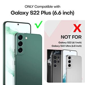 TAURI [5 in 1] Shockproof Designed for Samsung Galaxy S22 Plus Case 5G 6.6 Inch, with 2 Pack Tempered Glass Screen Protector + 2 Pack Camera Lens Protector [Military Grade Protection] Slim Cover