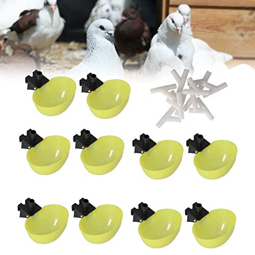 Automatic Bird Drinker Cups, Automatic Poultry Waterer Professional Design for for Pet Bird for Parrots(9.5mm)