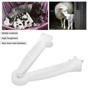 Umbilical Cord Clip, Umbilical Cord Clamp J Shaped Design Non Slip Elastic for Kittens for Puppy for Cow for Livestock for Animals